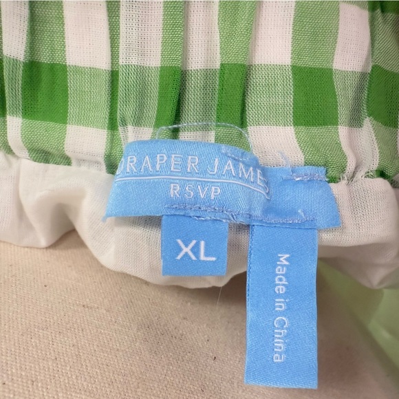 NWT Draper James RSVP Midi Sundress XL Green Gingham Check Tiered *missing belt - Picture 8 of 10